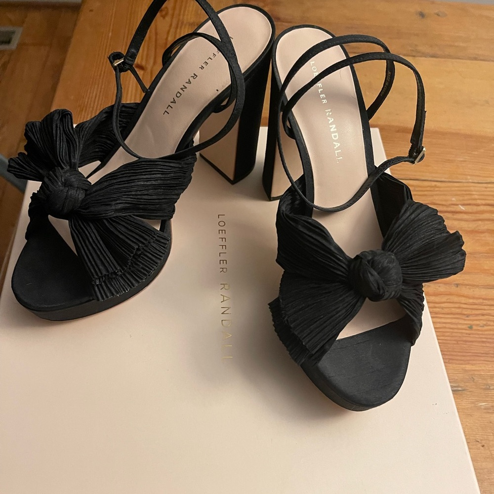 Stunning Loeffler Randall platforms!Worn one time. Size 8 (fits a size 7.5 foot)